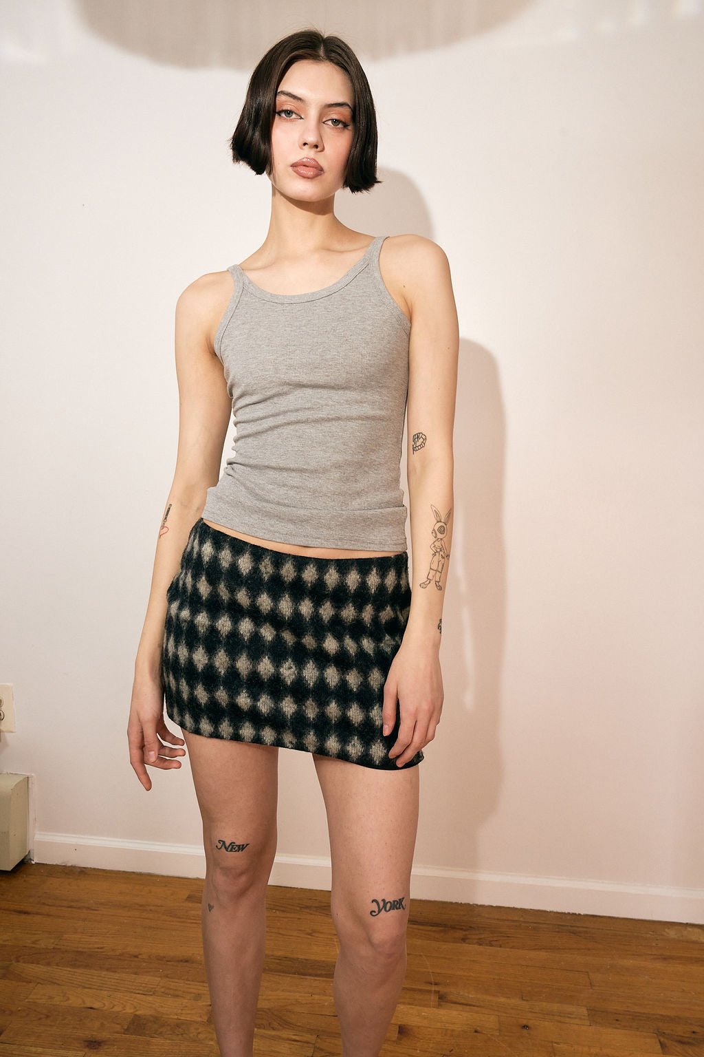 Bad Business Micro Skirt in Boiled Wool